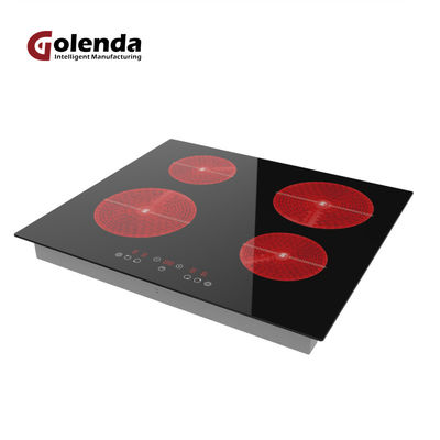 Power Setting Touch Control Ceramic Hob Cooker Vertical   4 Ring Electric