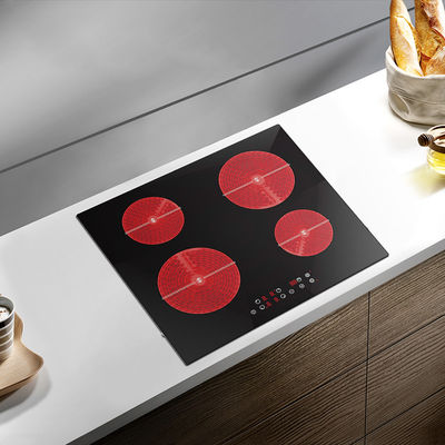 Power Setting Touch Control Ceramic Hob Cooker Vertical   4 Ring Electric